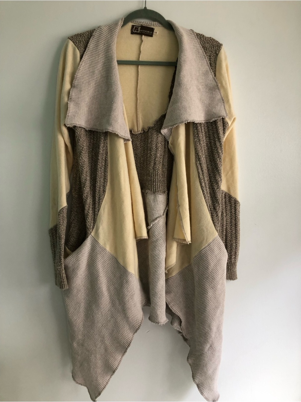 Reworked Whimsical Patchwork Handmade Upcycled Cardigan Sweater Hippie Boho - Picture 2 of 11
